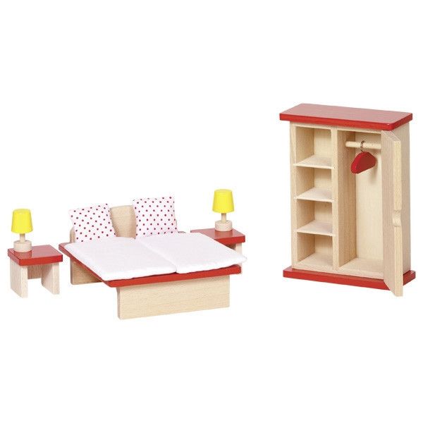 Imagen del Set dormitorio casa de muñecas de madera