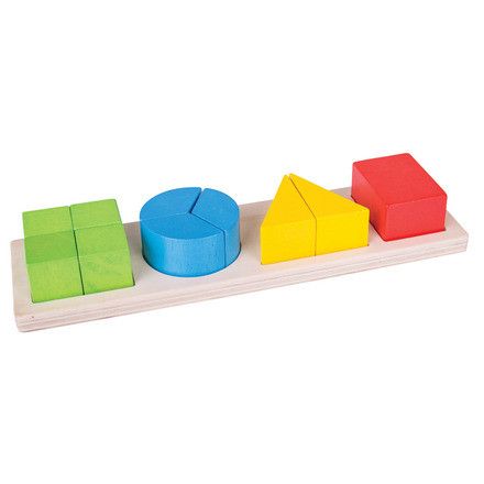 Primera imagen del Tablero de fracciones con formas geométricas