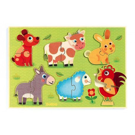 Primera imagen del Puzzle de encajar "Coucou prado"