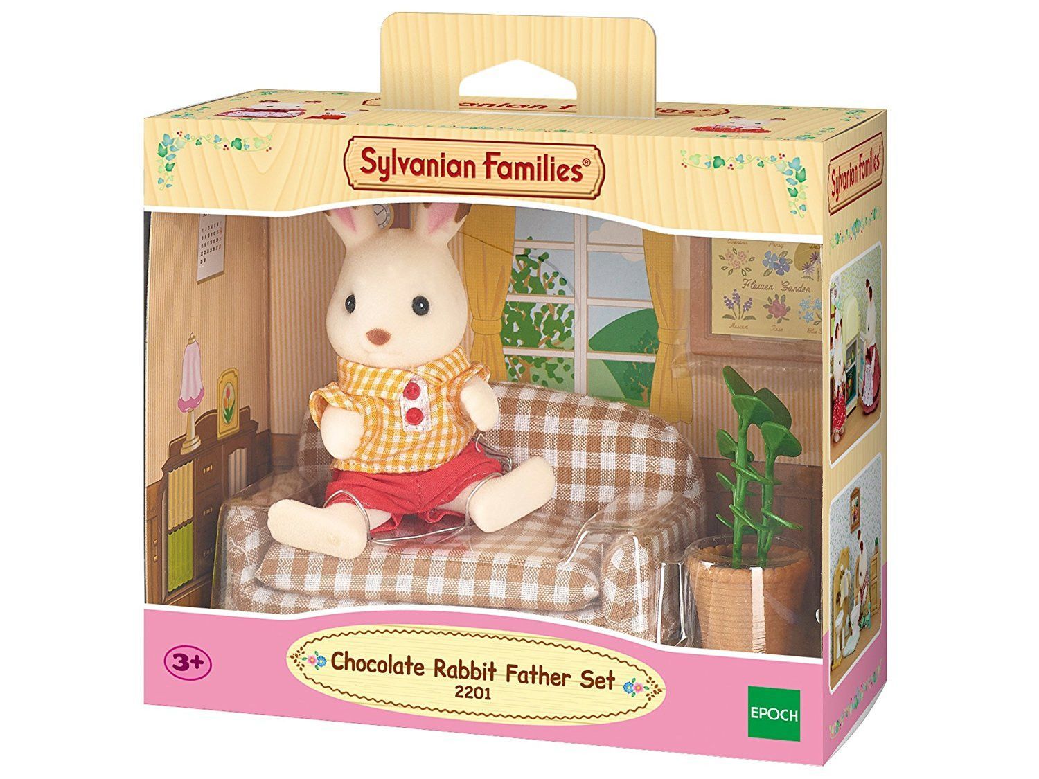 Segunda imagen del Set papá conejo chocolate con sofá - Sylvanian Families