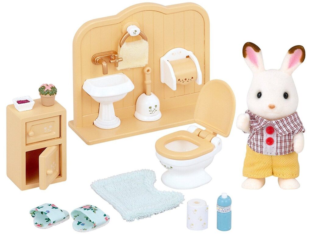 Primera imagen del Set hermano conejo chocolate con baño - Sylvanian Families