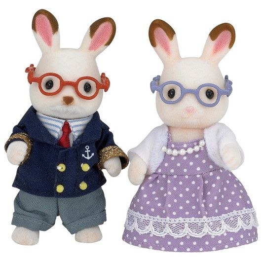 Primera imagen de los Abuelos conejo chocolate barco - Sylvanian Families