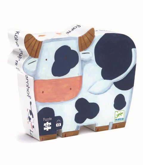 Primera imagen del Puzzle silueta Las Vacas en la Granja