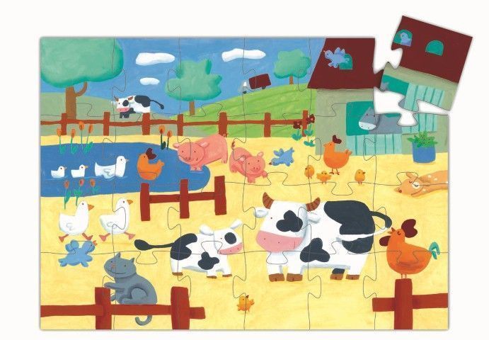 Segunda imagen del Puzzle silueta Las Vacas en la Granja