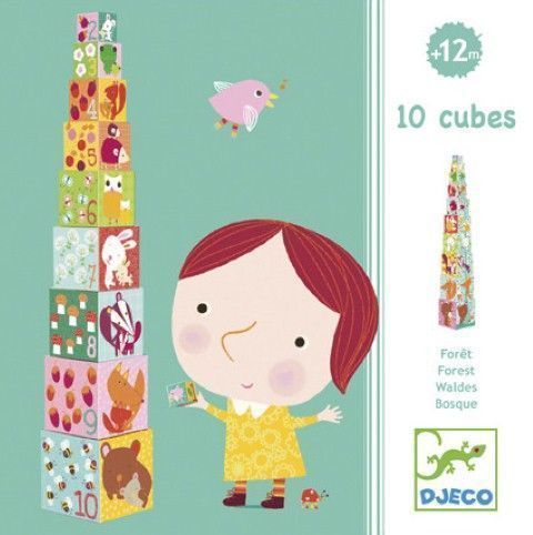 Segunda imagen de los 10 cubos bosque - Djeco
