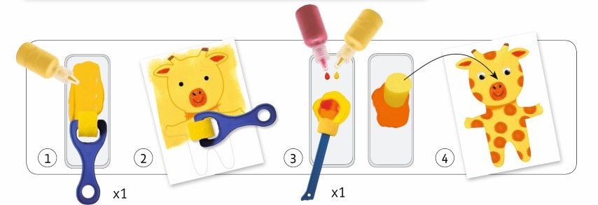 Segunda imagen de Pintar con esponja La Aventura de los Peluches - Djeco