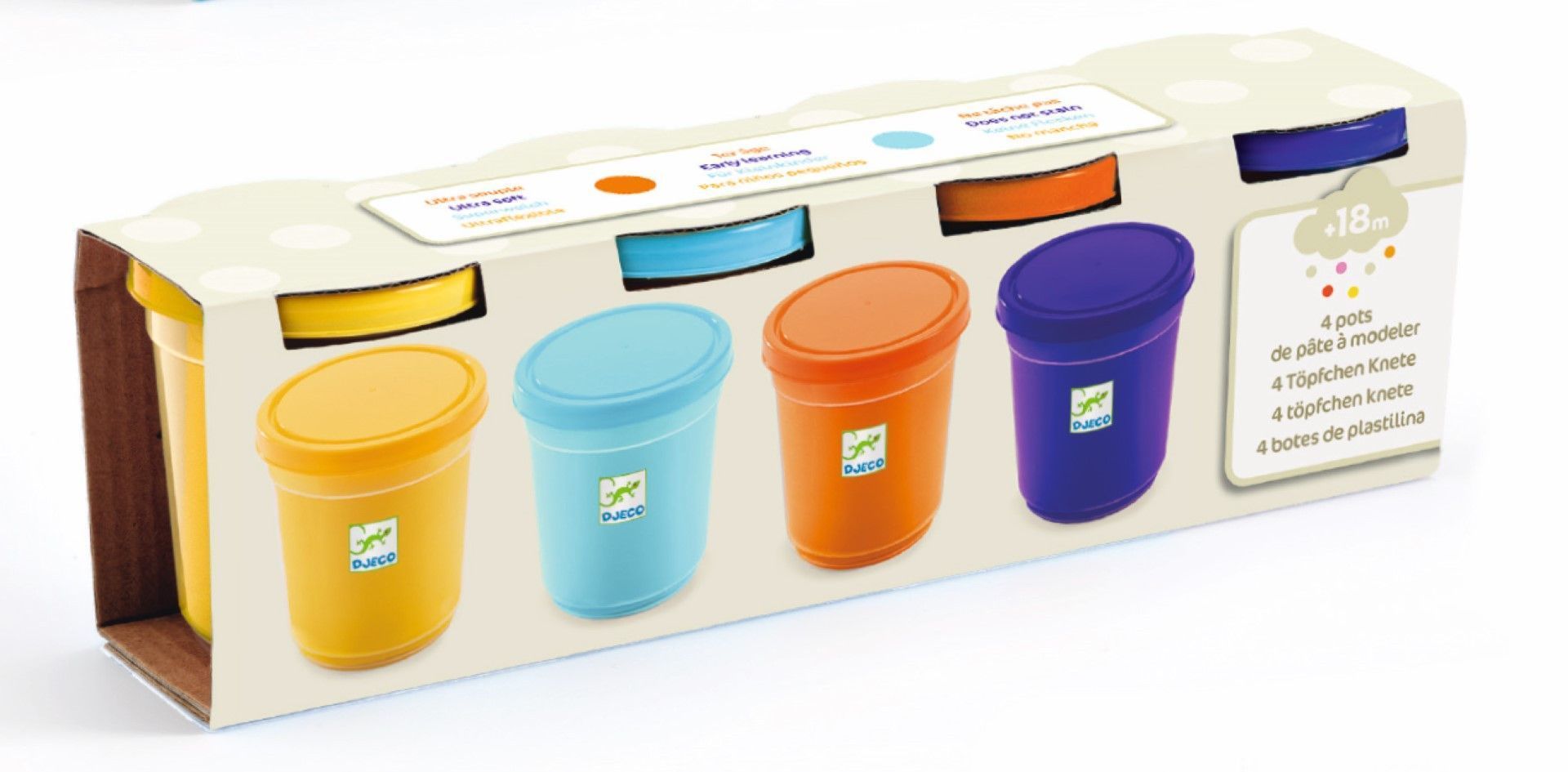 Imagen de 4 botes de pasta para moldear "Naturaleza" - plastilina - Djeco