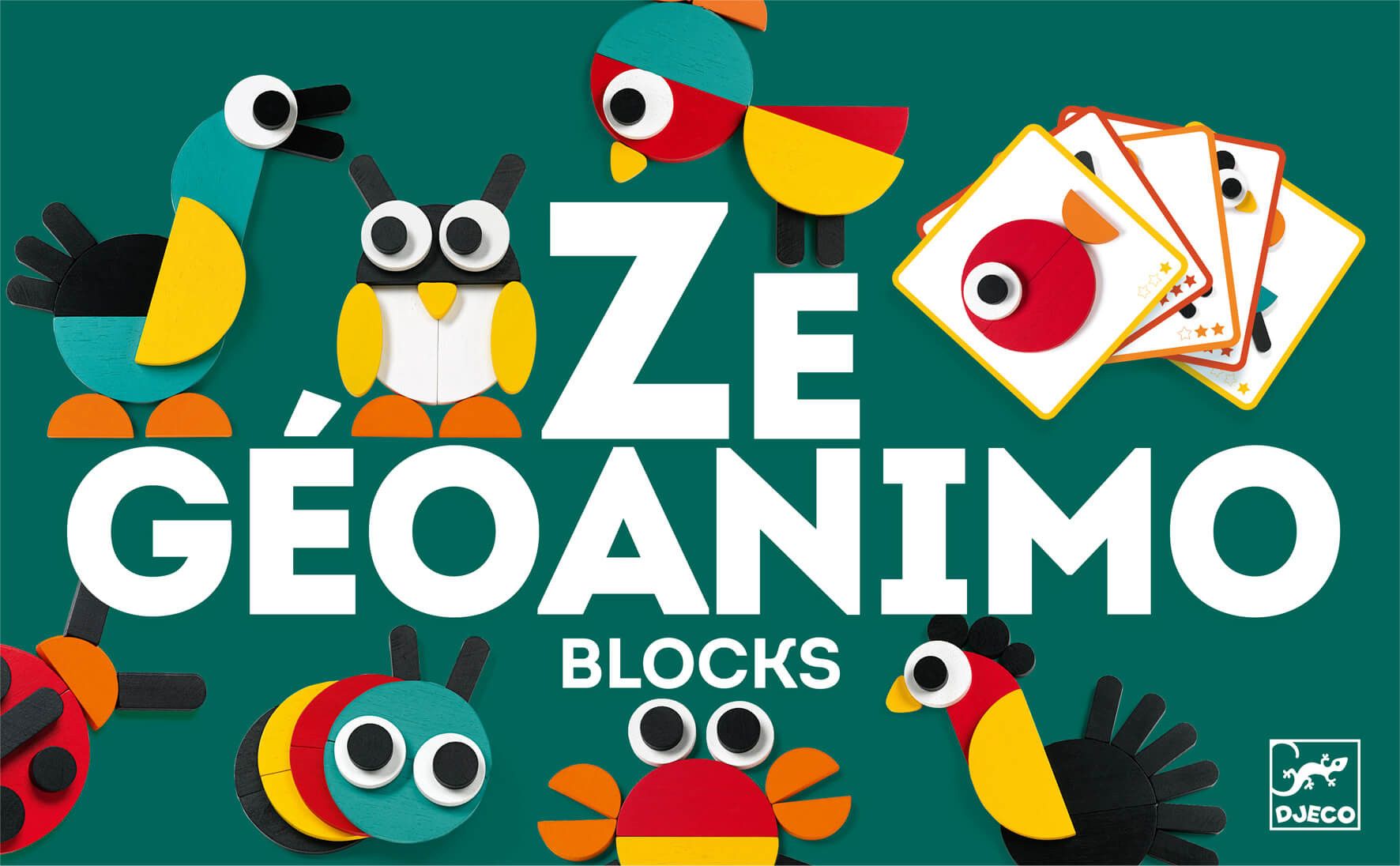Tercera imagen del Juego de construcción Ze Géoanimo Blocks - Djeco