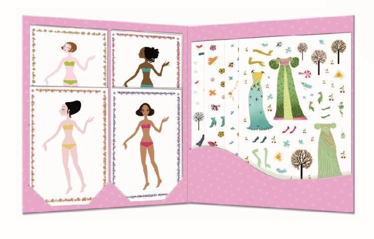 Segunda imagen de las Pegatinas reutilizables Moda a tope - Djeco