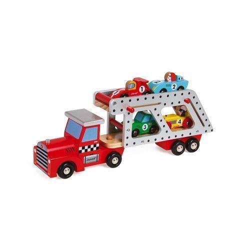 Segunda imagen del Camión portacoches de madera con 4 coches Story - Janod