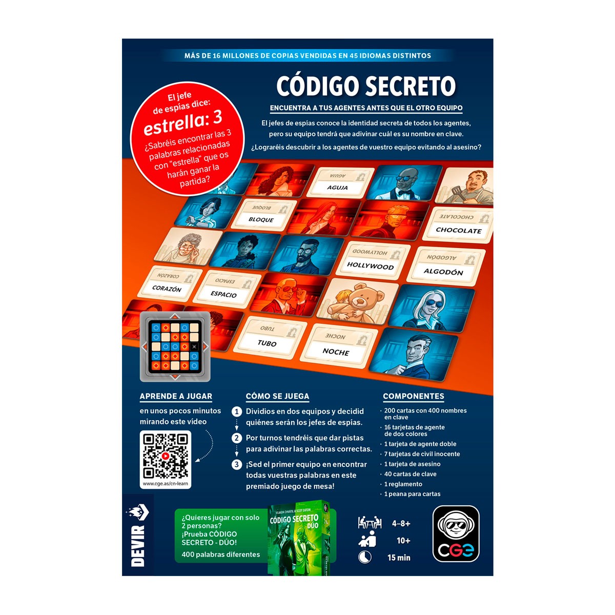 Quinta imagen de Código secreto - Juego de mesa de Devir