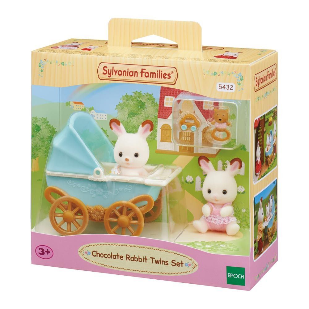 Primera imagen del Set Cochecito Gemelar Conejos Chocolate - Sylvanian Families