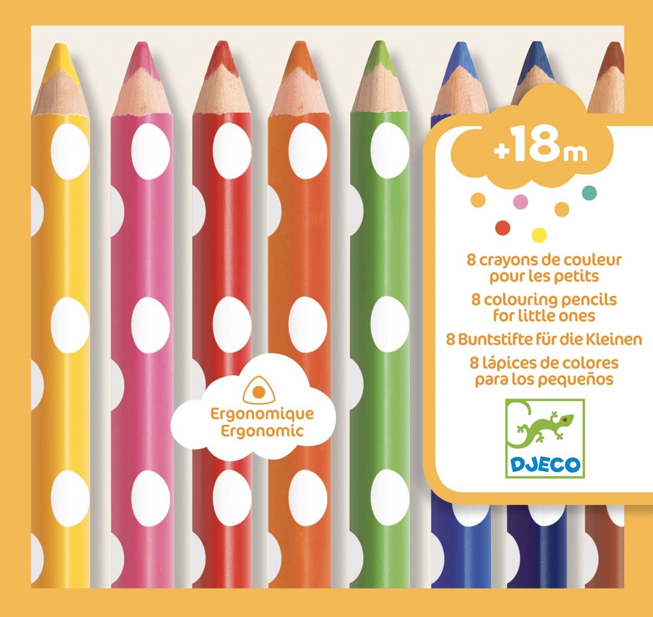 Imagen de los 8 Lápices de colores para los pequeños - Djeco