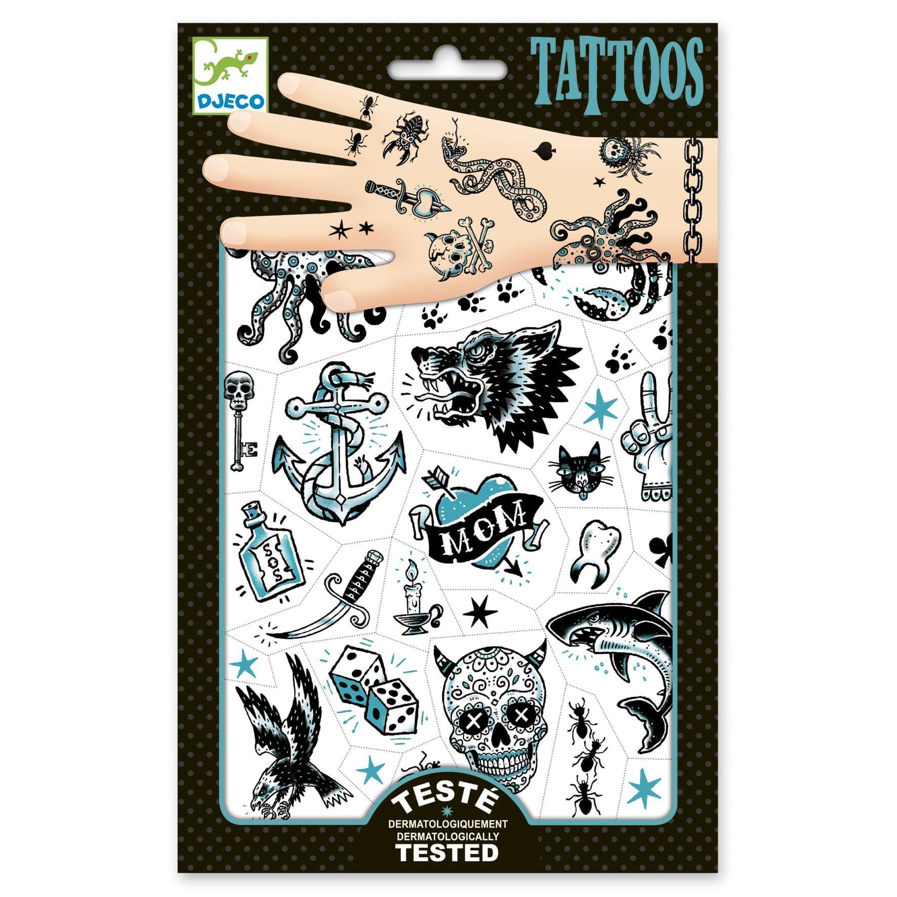 Primera imagen de los Tatuajes infantiles - Lado Oscuro - Djeco