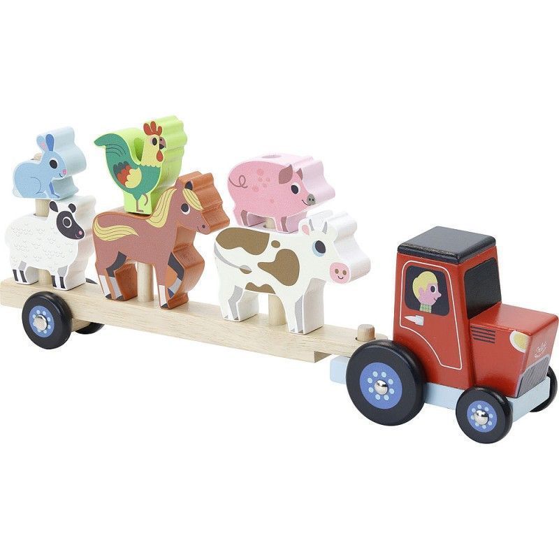 Primera imagen de Empil'Animo - Camión Transportaanimales ensartables - Vilac
