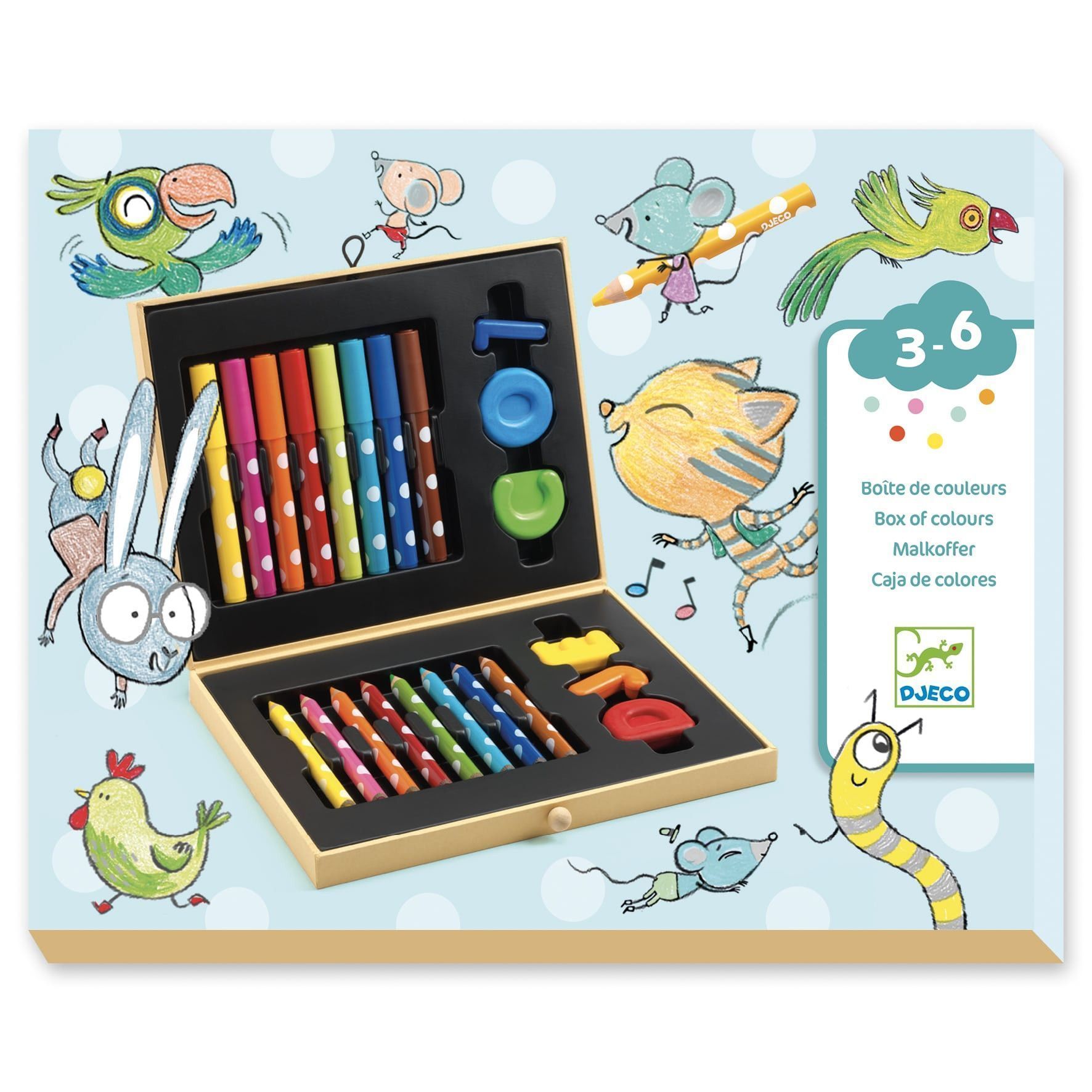 Primera imagen de la Caja de colores para niños - Djeco