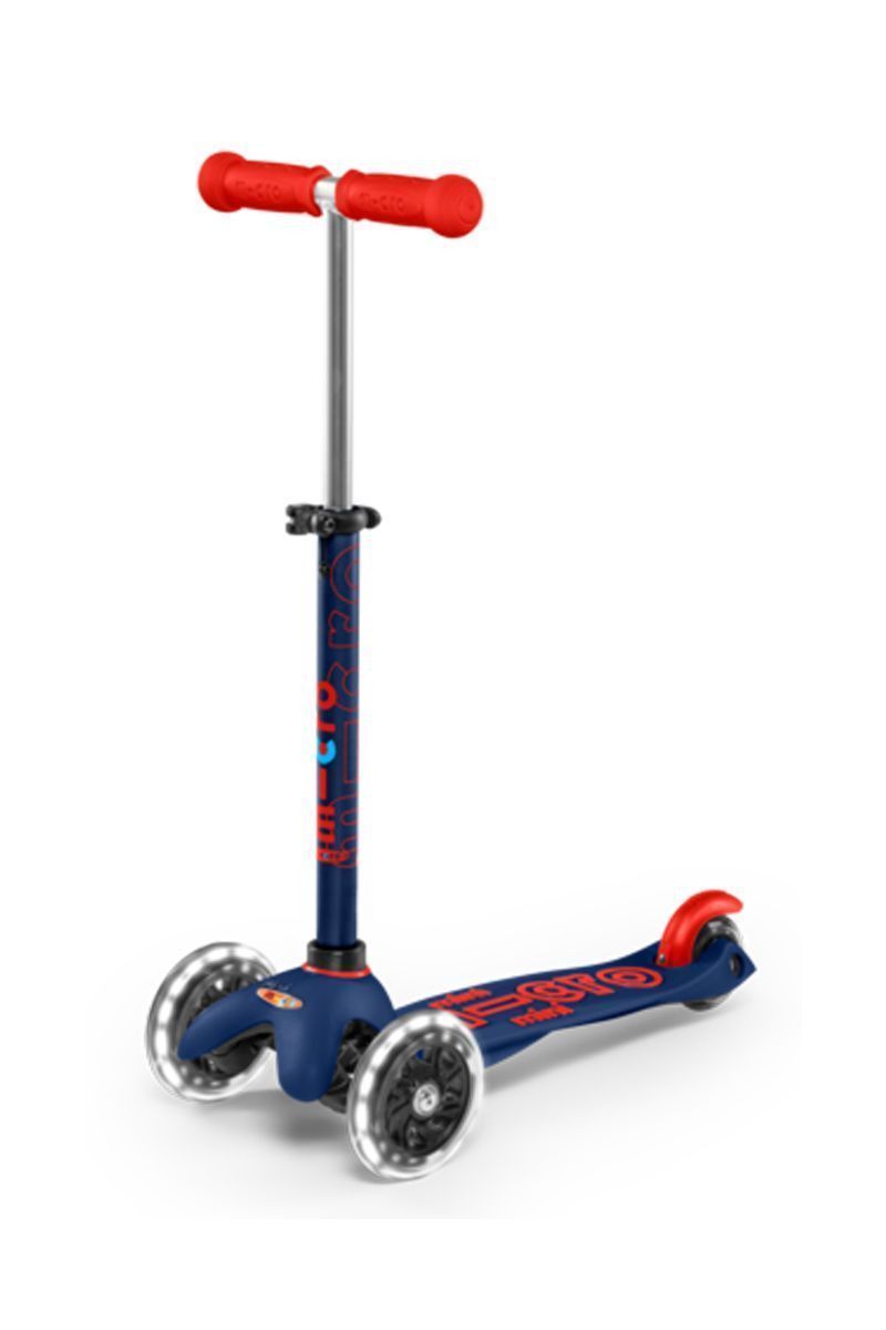 Primera imagen del Patinete Micro Mini Deluxe Azul Marino y Rojo LED - MMD118