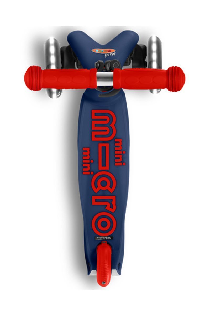 Segunda imagen del Patinete Micro Mini Deluxe Azul Marino y Rojo LED - MMD118