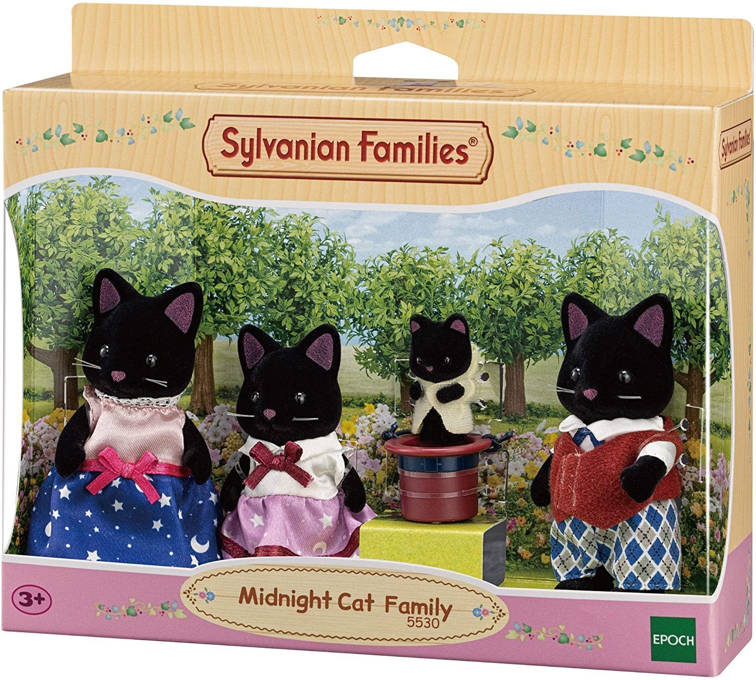 Segunda iamgen de la Familia Gato Medianoche - Sylvanian Families