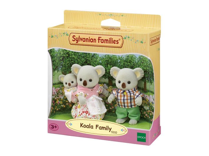 Imagen frontal de la caja de la Familia Koala de Sylvanian Families