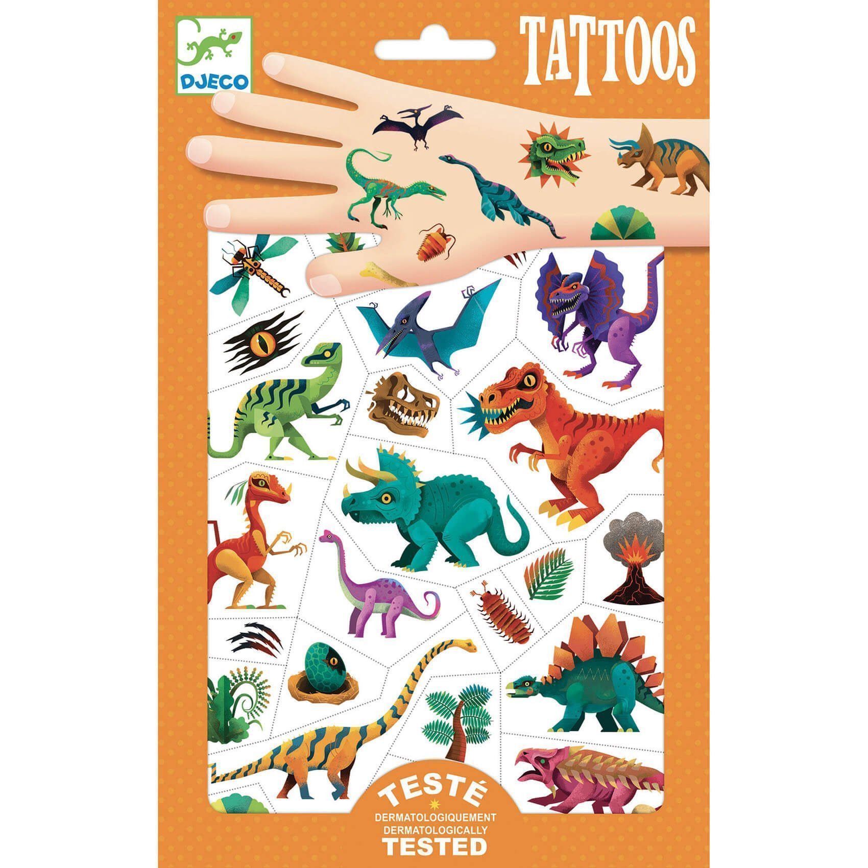 Primera imagen de los Tatuajes infantiles - Dino Club - Djeco