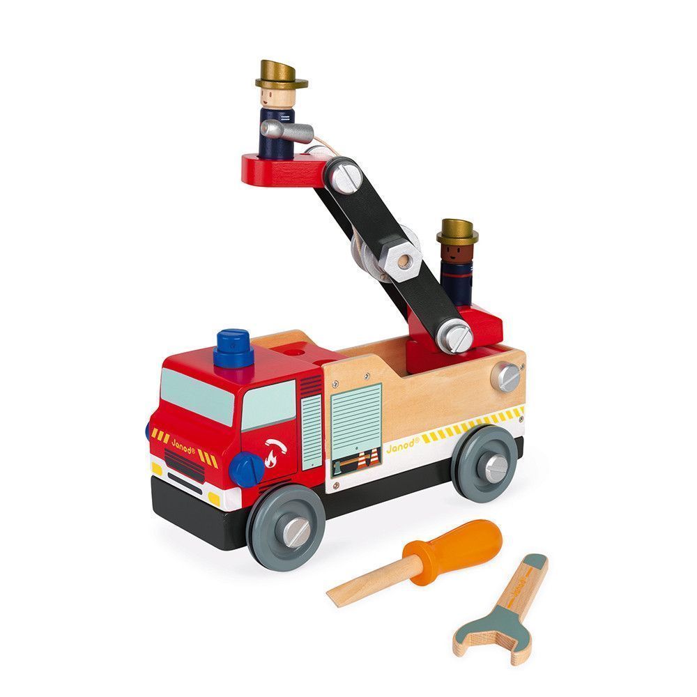 Segunda imagen del Camión de Bomberos BricoKids de madera - Janod