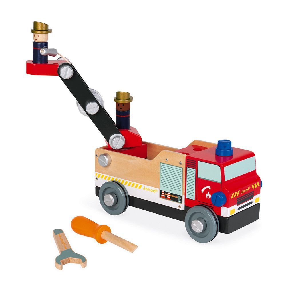 Tercera imagen del Camión de Bomberos BricoKids de madera - Janod
