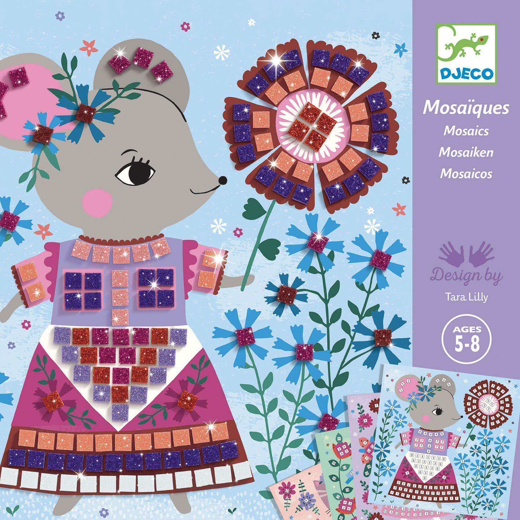 Primera imagen del Taller de manualidades Collage Cuadros de mosáicos Lovely Pets - Djeco