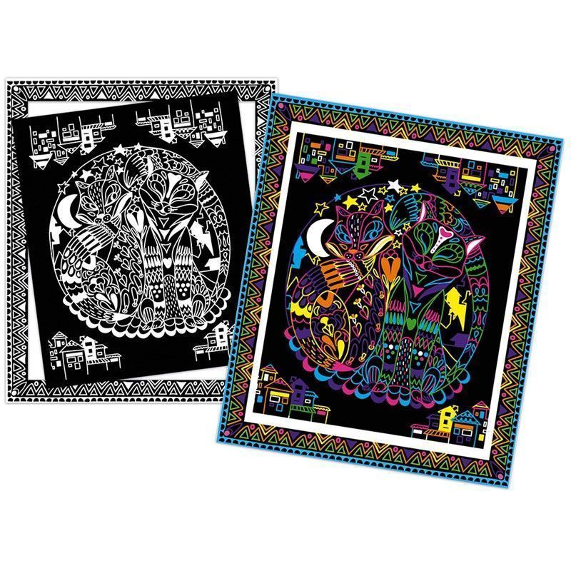 Segunda imagen de Colorear + Marcadores Fluorescentes Animales - Janod