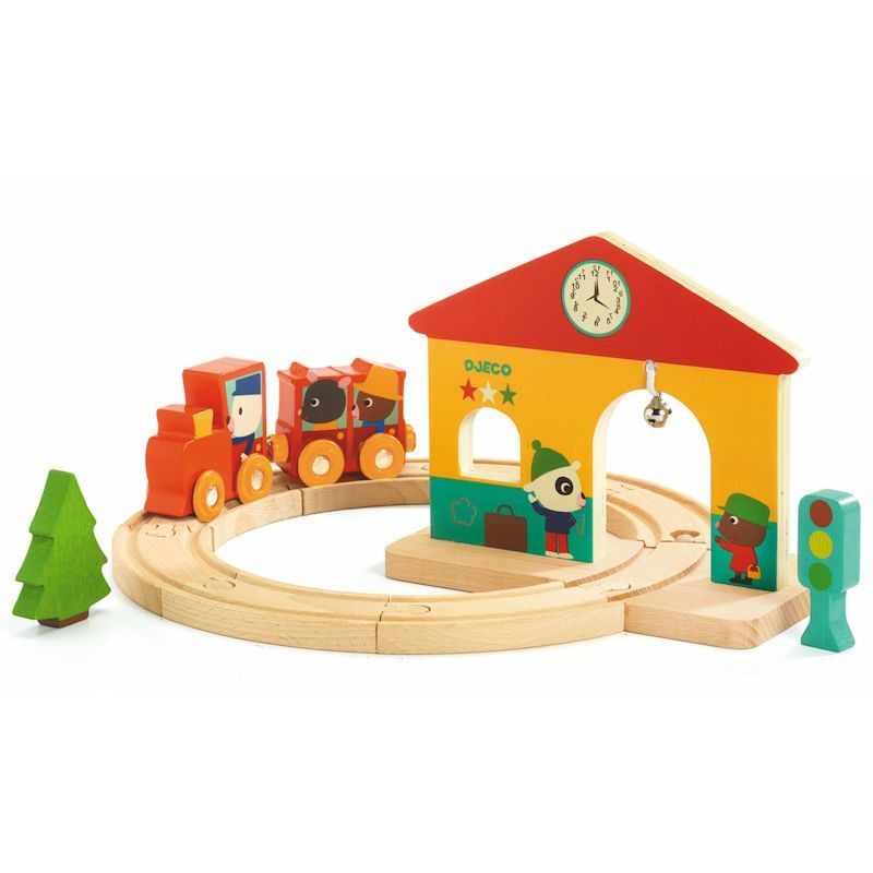 Primera imagen del Circuito de tren de madera Minitrain - Djeco