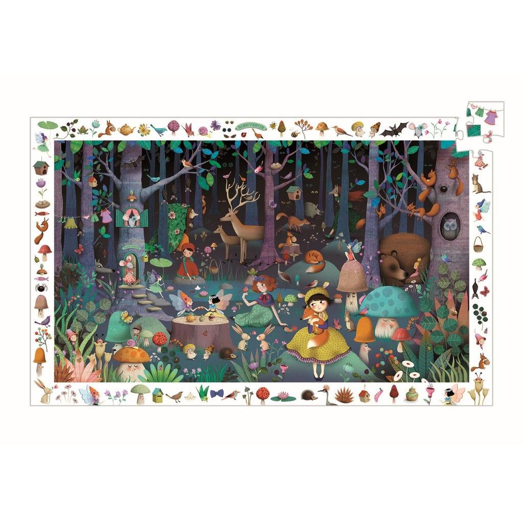 Primera imagen del Puzzle observación El Bosque Encantado - Djeco