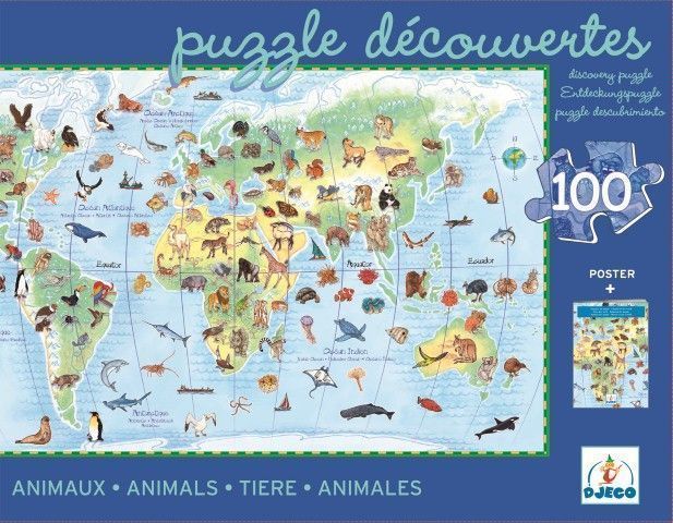 Tercera imagen del Puzzle observación Los Animales del Mundo - Djeco