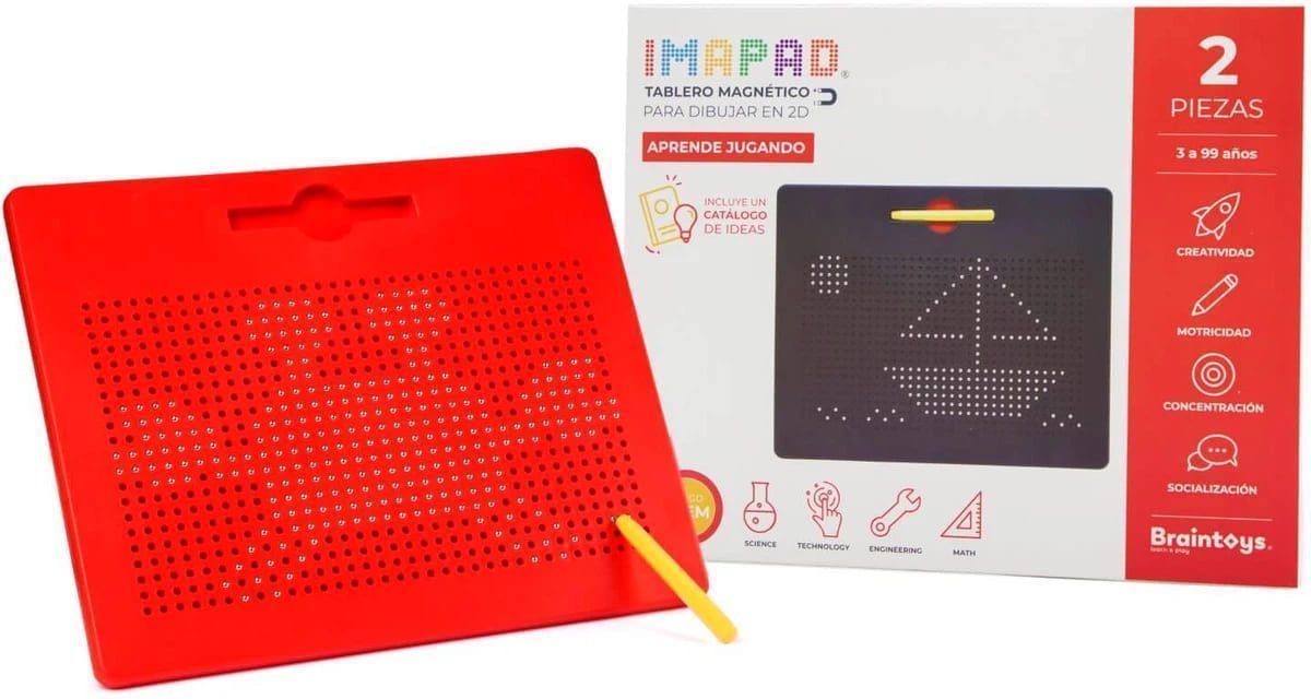 Primera imagen de Braintoys Imapad Rojo - Tablero Magnético