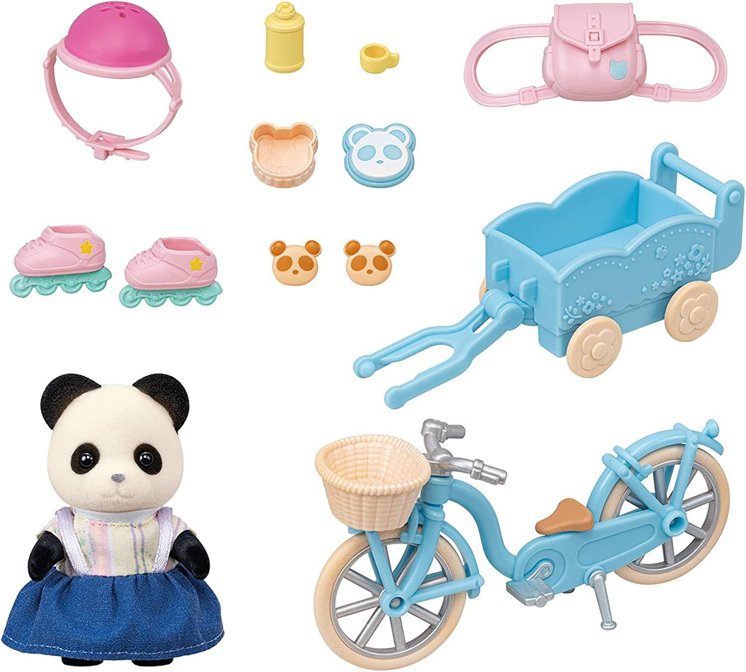 Cuarta imagen del Set de bicicleta y patines Rosalina Panda Pookie - Sylvanian Families