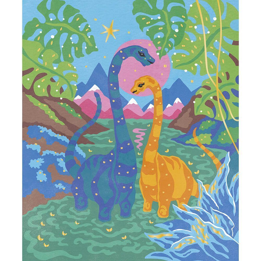 Quinta imagen de Pinturas por números Los Dinosaurios de Janod