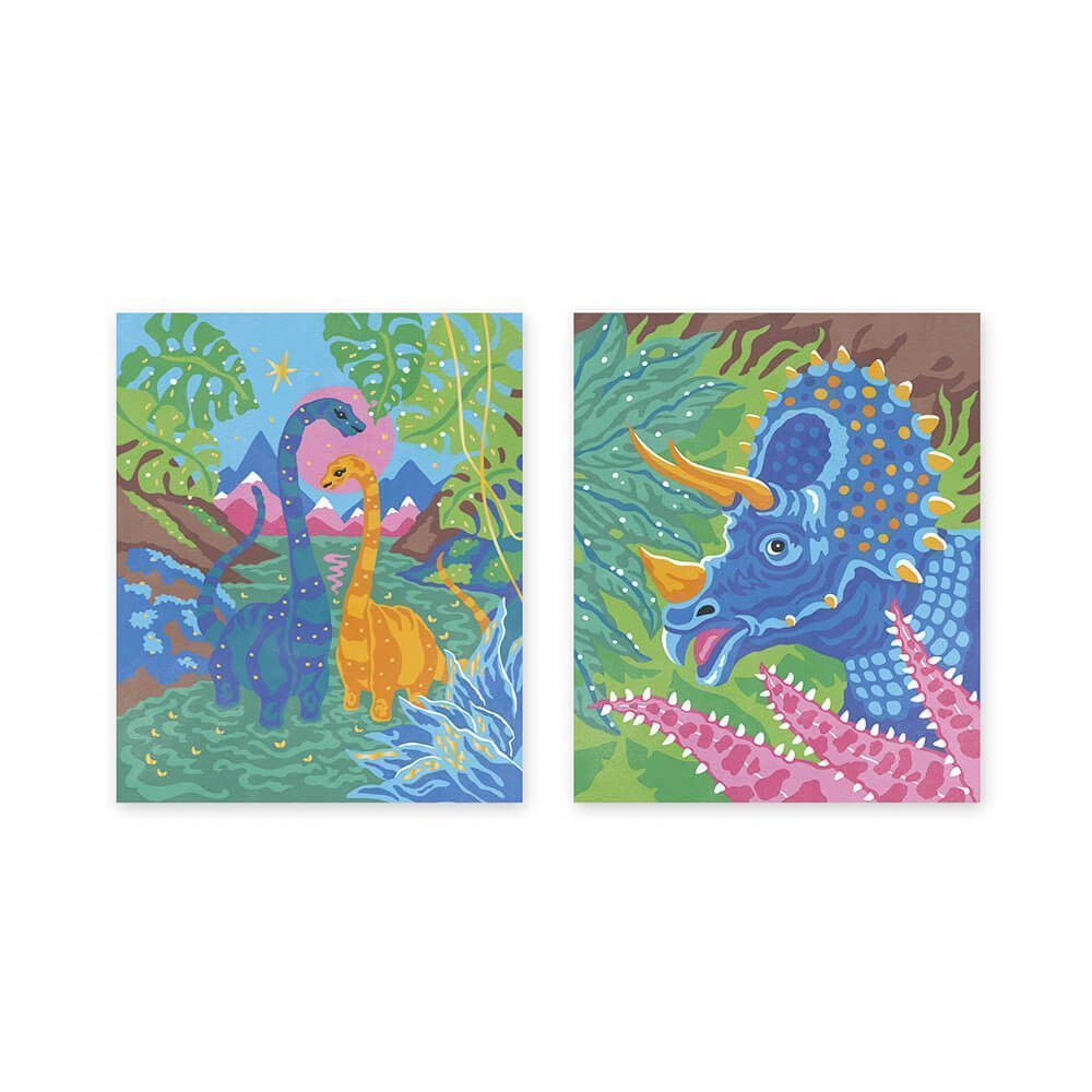 Septima imagen de Pinturas por números Los Dinosaurios de Janod