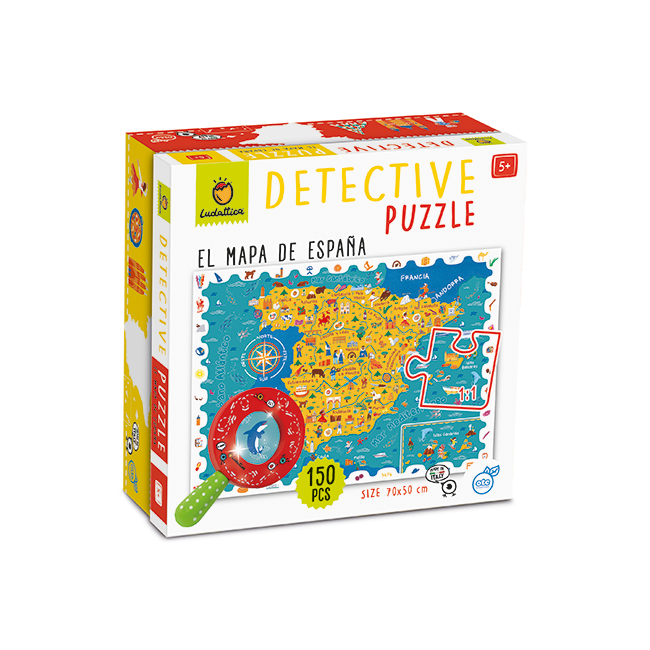 Primera imagen del Puzzle detective Mapa de España
