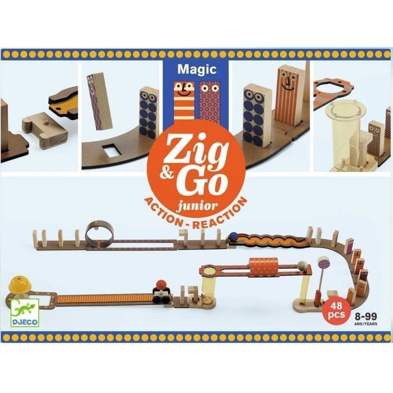 Primera imagen del set de Construcción Zig & Go Junior Magic de 43 pcs