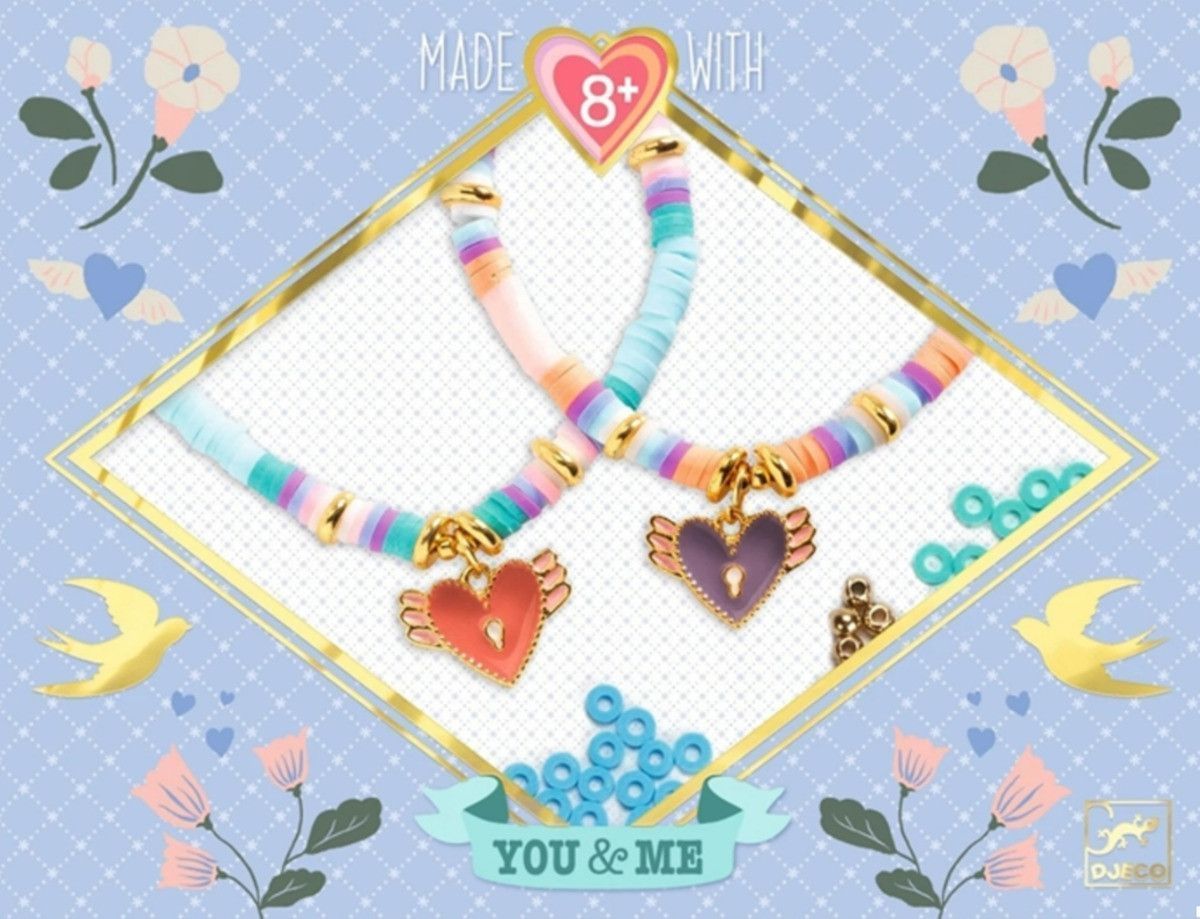 Primera imagen del Set de Manualidades Tu & yo Corazones Heishi de Djeco