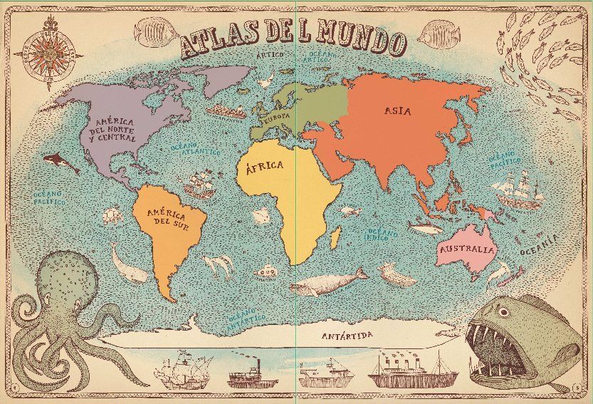 Cuarta imagen del Atlas del Mundo. Edición Púrpura de Maeva