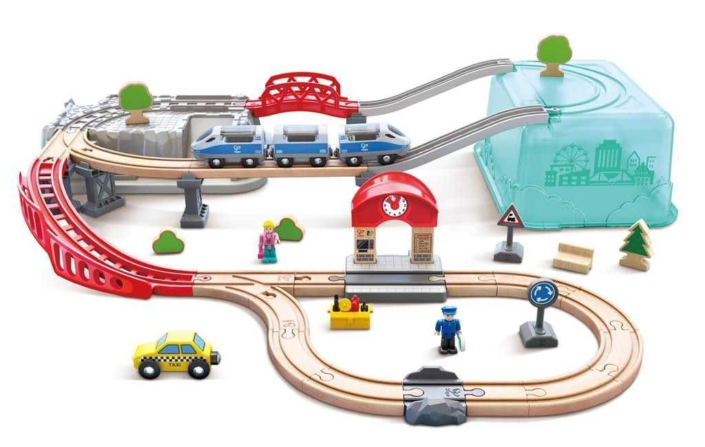 Primera imagen del Circuito Tren de Ciudad en caja contenedor de Hape