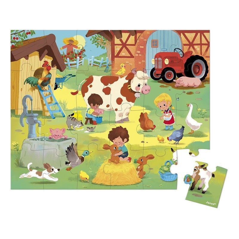 Tercera imagen del Puzzle Un día en la Granja 24 piezas de Janod