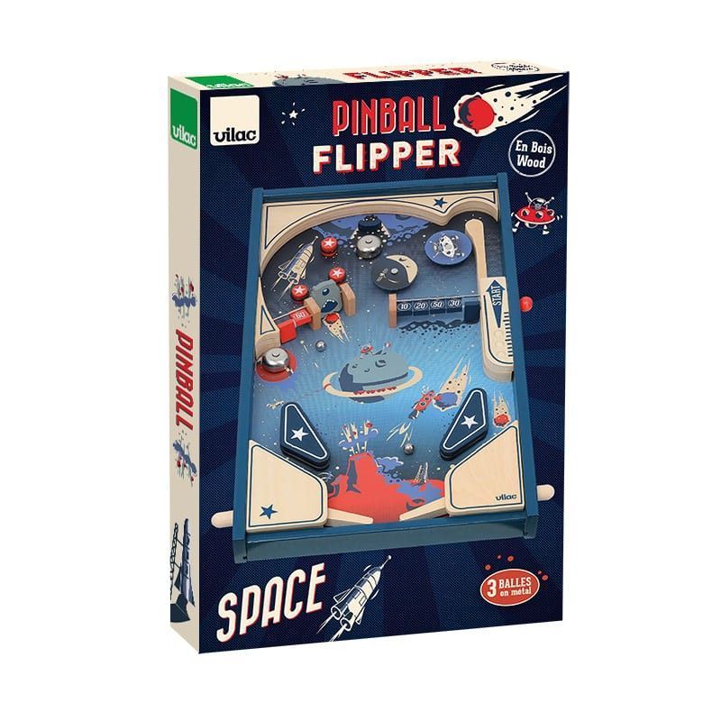 Quinta imagen del Pinball en madera para niños Space de Vilac