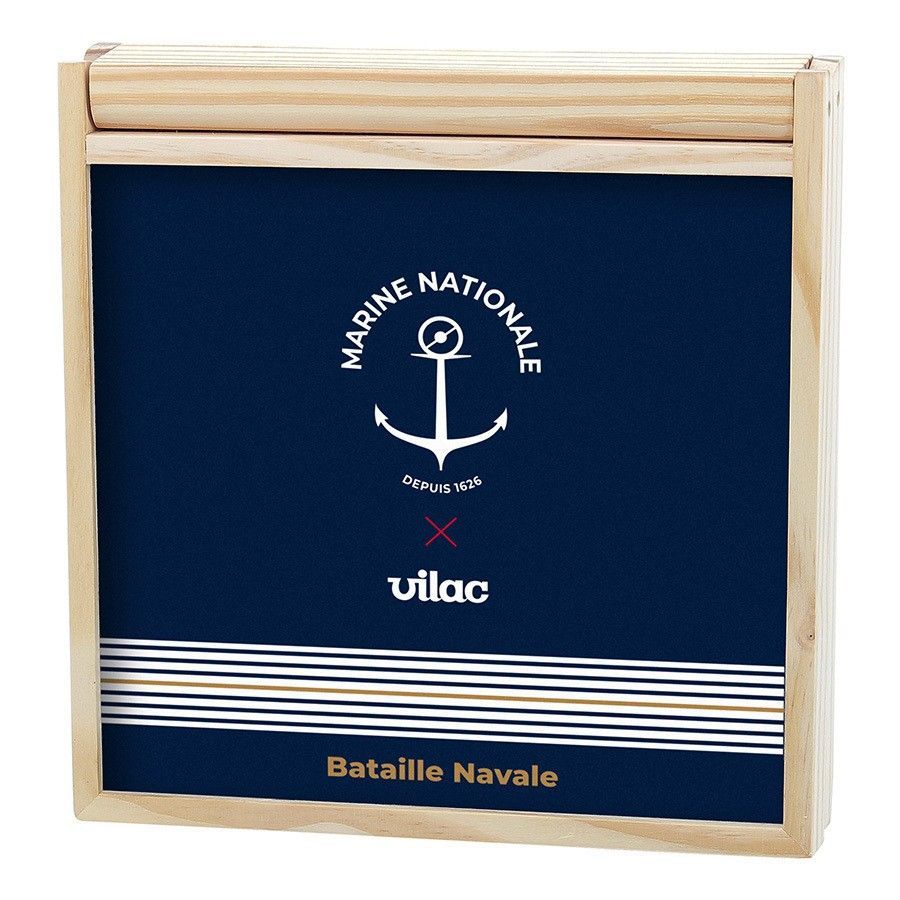 Quinta imagen del juego Batalla Naval de madera en maletín de viaje de Vilac