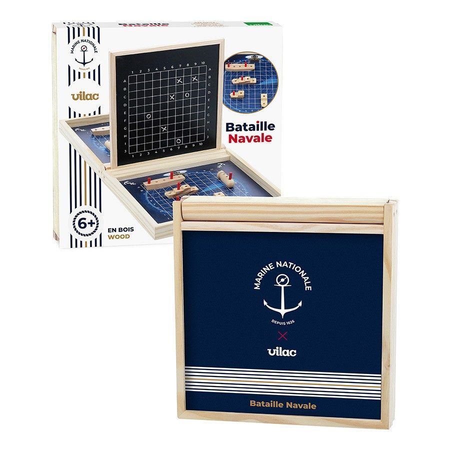 Cuarta imagen del juego Batalla Naval de madera en maletín de viaje de Vilac