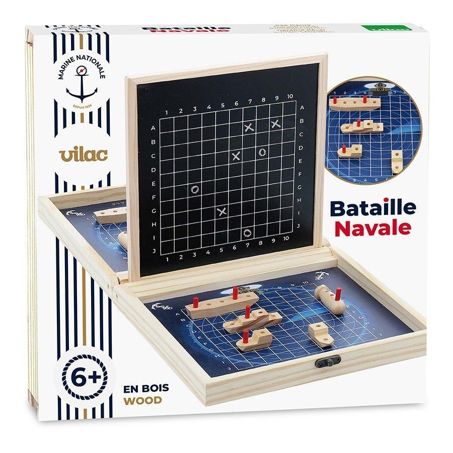 Tercera imagen del juego Batalla Naval de madera en maletín de viaje de Vilac