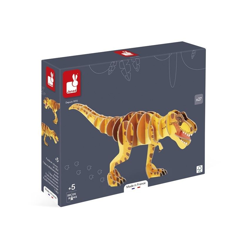 Sexta imagen del Puzle en 3D El Tyrannosaurus Rex de Janod