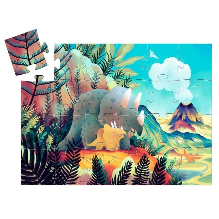 Segunda imagen del Puzzle Silueta Teo el dinosaurio 24 piezas de Djeco