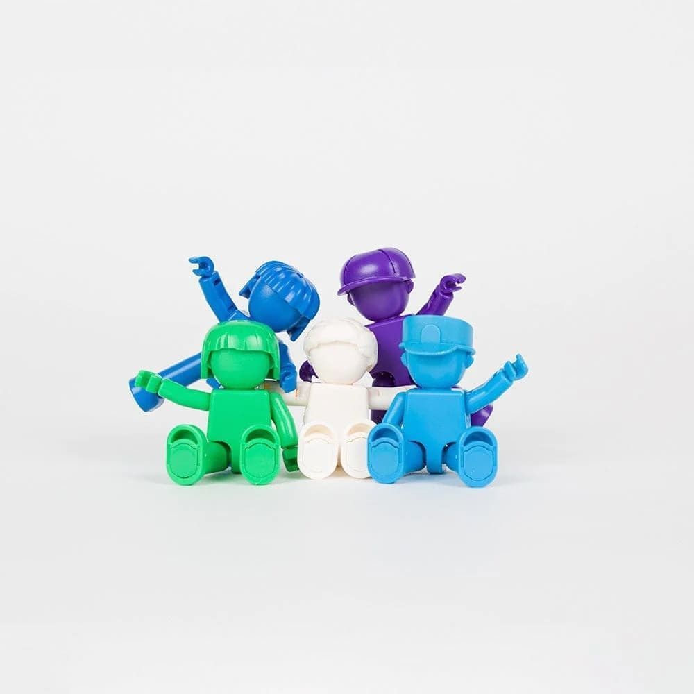 Segunda imagen de Braintoys Imanix Friends Colores Fríos 5 pzas Juego de construcción magnética