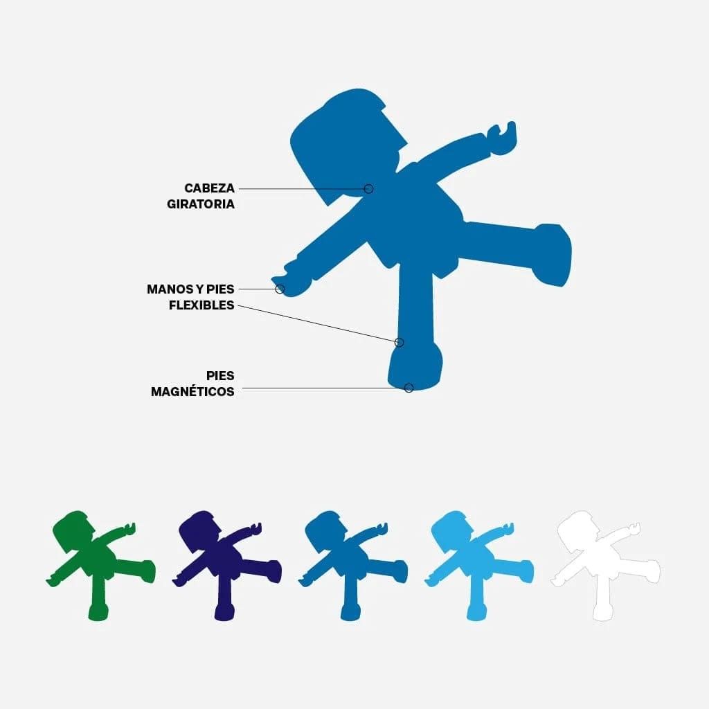 Tercera imagen de Braintoys Imanix Friends Colores Fríos 5 pzas Juego de construcción magnética